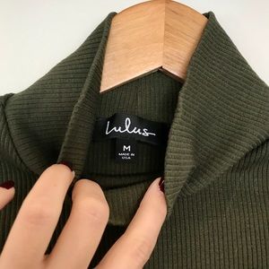 Lulus olive bodysuit, size M